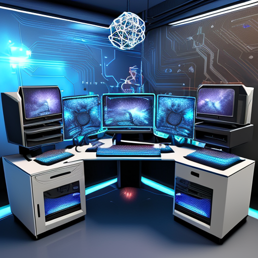 An abstract image of a humanoid robot and neural networks.